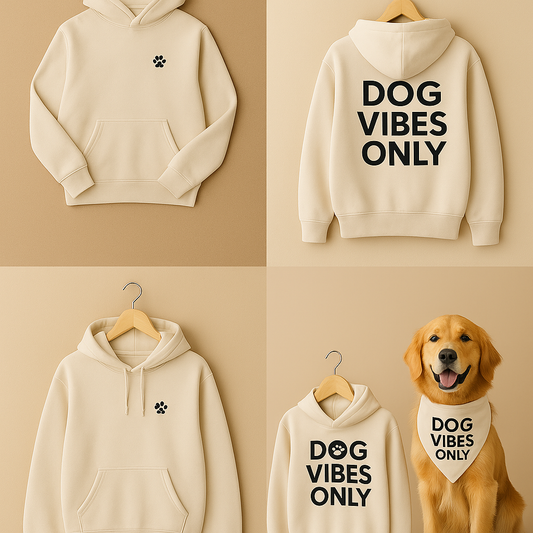 Core Matching Set — Hoodie + Dog Bandana (Dog Vibes Only™)